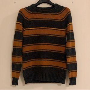 Hawkings McGill Men’s Knitted Orange & Grey Knitted Sweater (S)